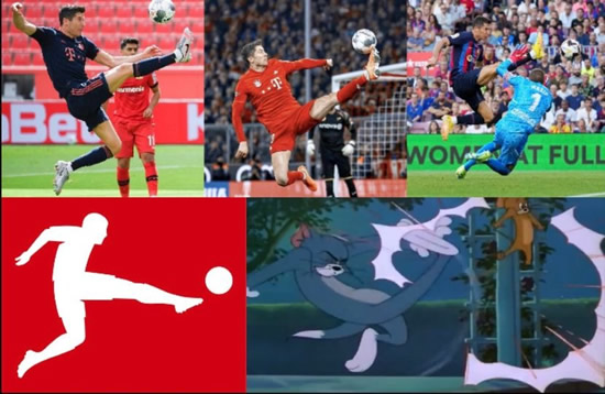 7M Daily Laugh - Lewandowski copies Bundesliga logo