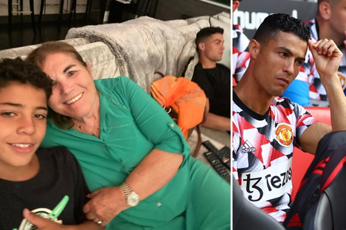 Cristiano Ronaldo looks far from happy as mum posts pic of Man Utd star on sofa ‘with her boys’ ahead of Arsenal clash
