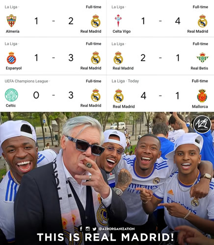 7M Daily Laugh - Madrid This Season so far