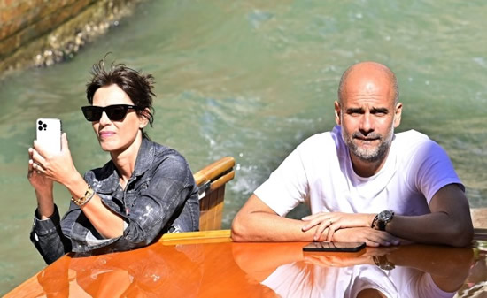 VE-RY-NICE Pep Guardiola and wife Cristina take stroll and romantic boat trip through Venice as Man City manager enjoys time off