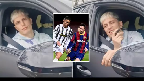 Alejandro Garnacho makes Lionel Messi comment that 'Cristiano Ronaldo won't like' during chat with Man Utd fan