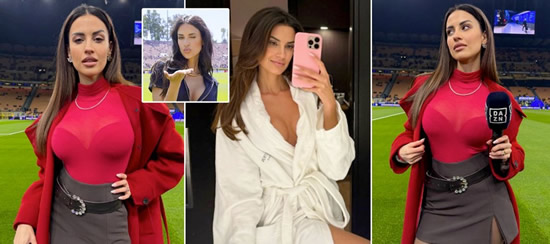 魅力四射的意甲女主持人身穿性感透视情