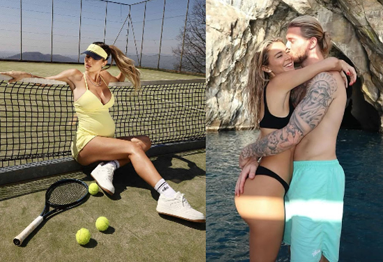 迪莱塔·莱奥塔身穿一套“王牌”网球风