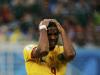 Cameroon's Eto'o reacts after missing a goal scoring opportunity against Mexico