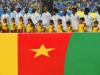 Cameroon line up for the National Anthems