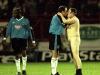 Kissing a fully naked male streaker during a 1990 Aston Villa match