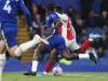 Eddie Nketiah puts Arsenal in the lead at Chelsea Credit: Jamie McPhilimey