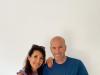 Zidane with his wife and grandchild. 