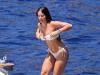 Fern Hawkins showed off her beach body in a white bikini Credit: BackGrid 