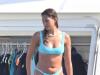 Sophia wowed on the yacht while wearing a blue bikini