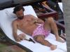 Pirlo pictured chilling out on a sunbed