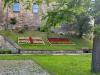 A bed of flowers formed in the flags of England and Germany were planted in the sumptuous gardens